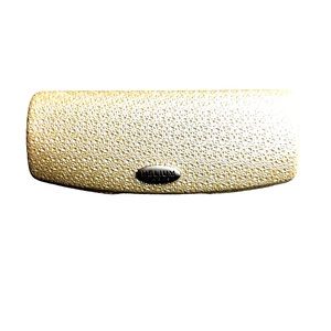 HELIUM PARIS eyeglass case Clam style close 6” x 2” x 2” designer Cloth included